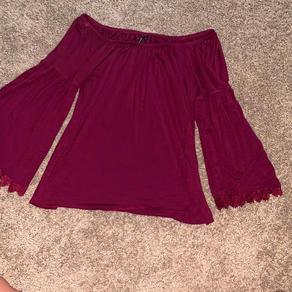 Long sleeve off shoulder top from heart soul